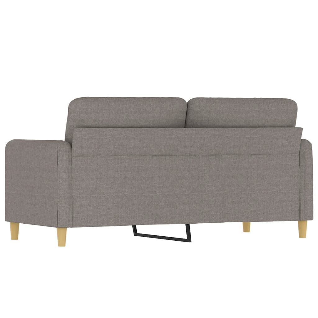 2-seater sofa in 140 cm grey-brown fabric