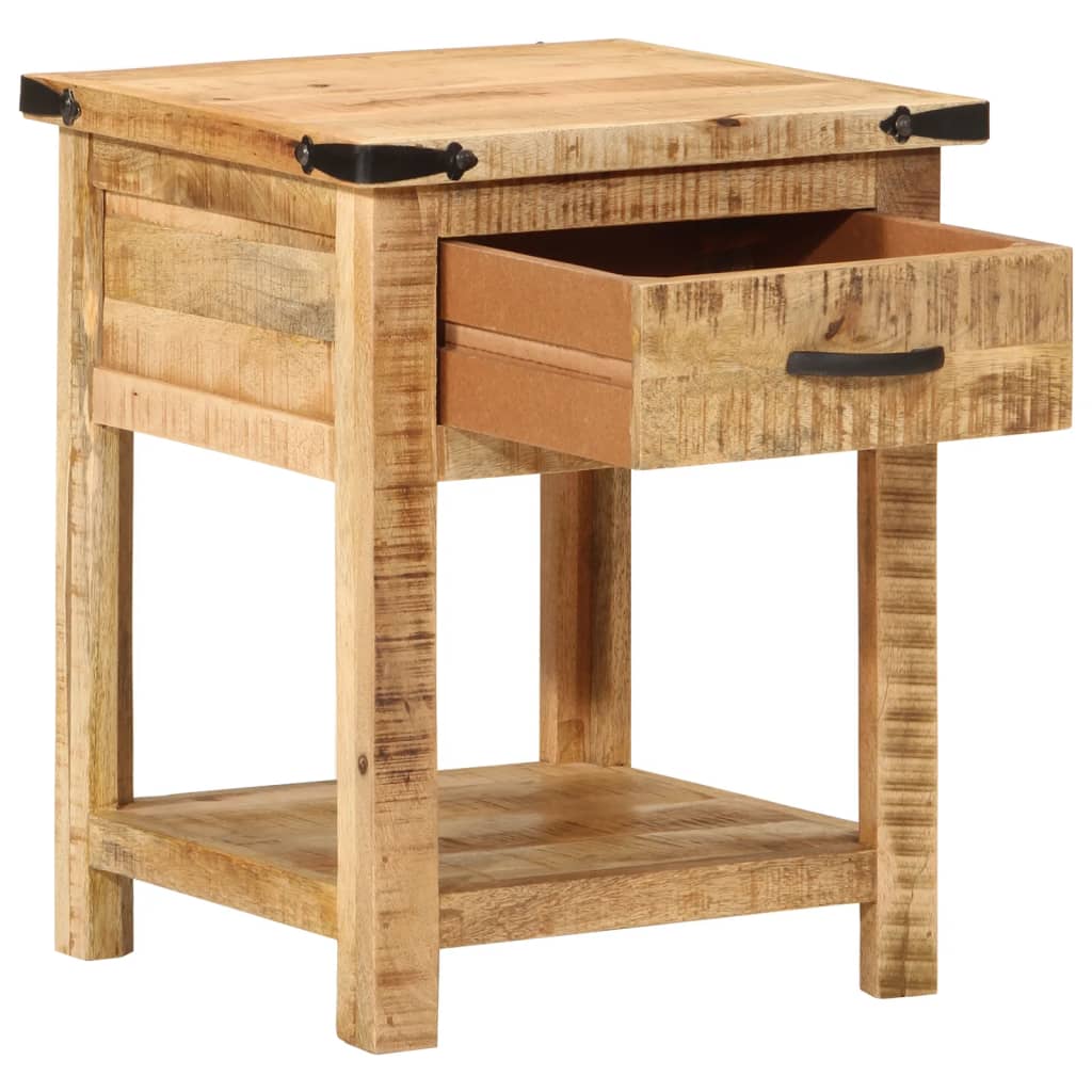 Bedside table 40x40x50 cm solid mango wood