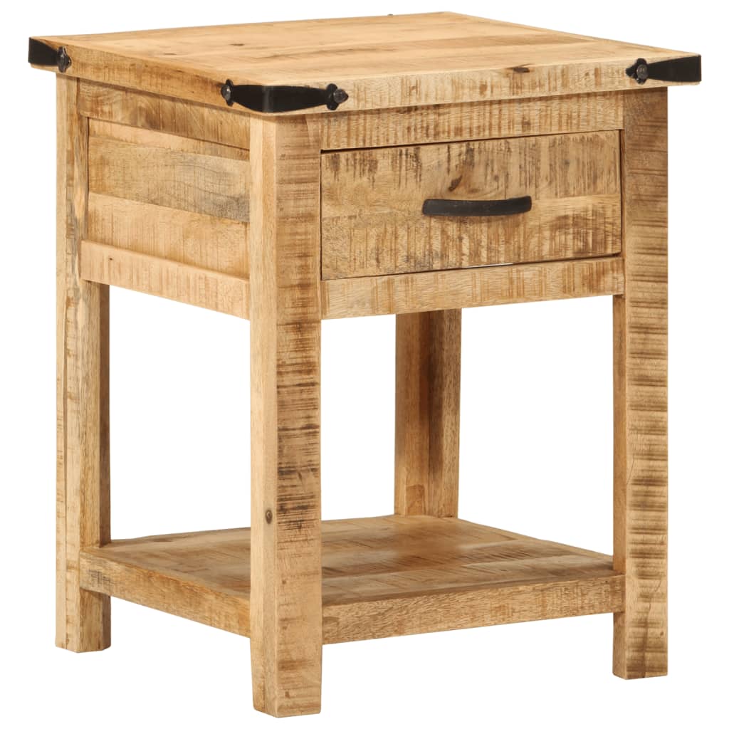 Bedside table 40x40x50 cm solid mango wood
