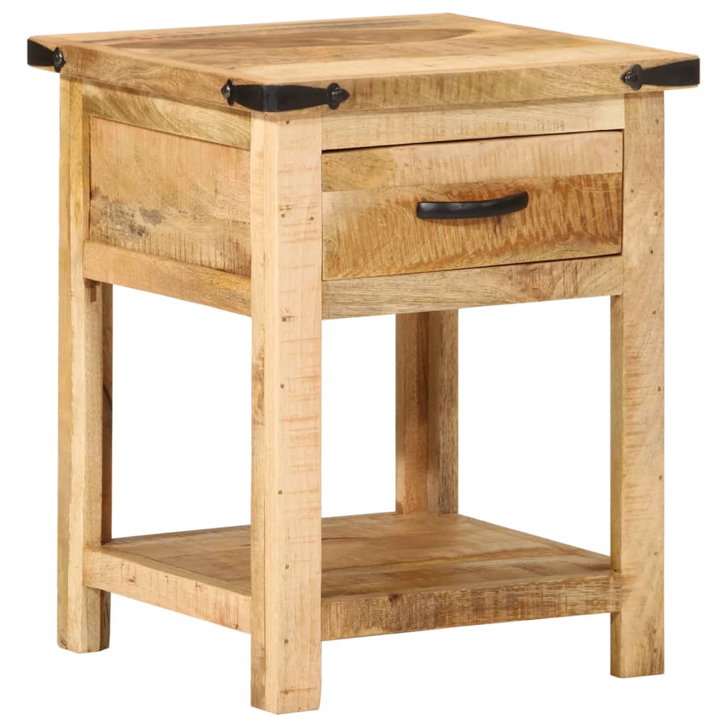 Bedside table 40x40x50 cm solid mango wood