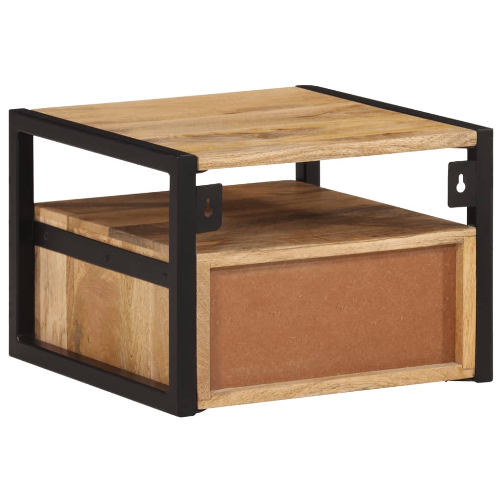 Wall mounted bedside table 35x35x25 cm acacia wood