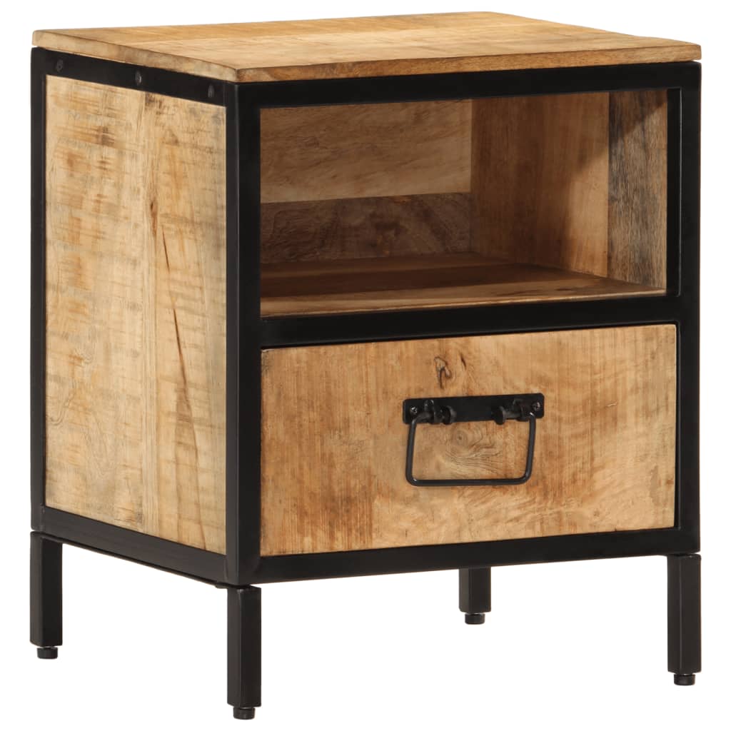 Bedside table 40x35x50 cm solid mango wood