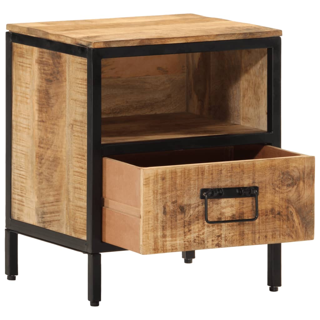 Bedside table 40x35x50 cm solid mango wood
