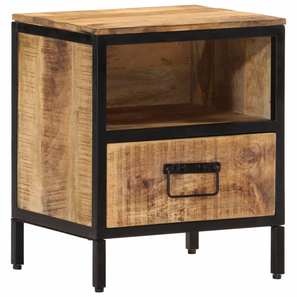 Bedside table 40x35x50 cm solid mango wood