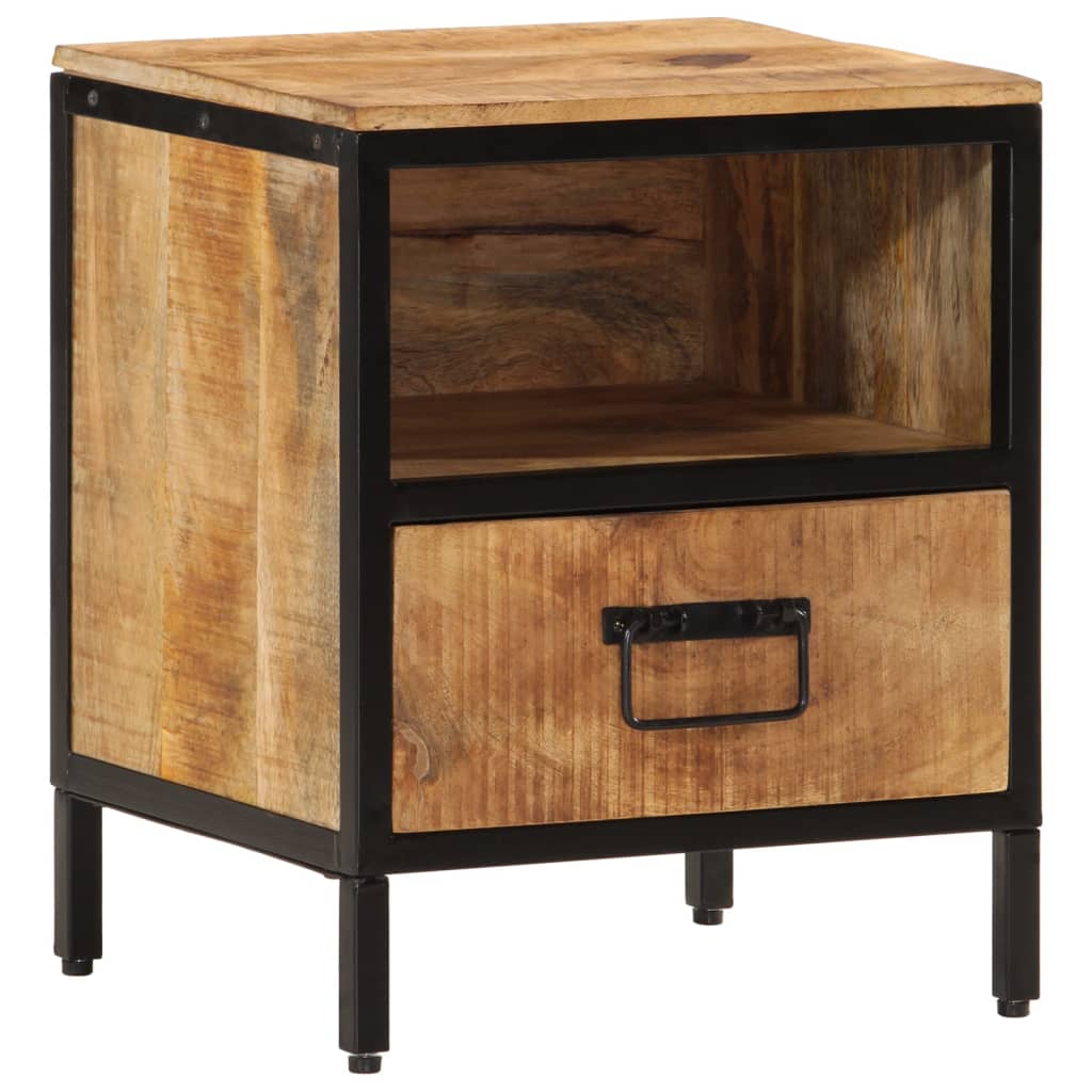 Bedside table 40x35x50 cm solid mango wood