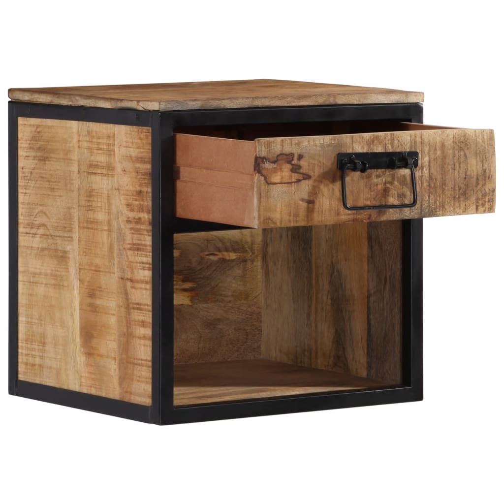 Bedside table 40x35x40 cm solid mango wood