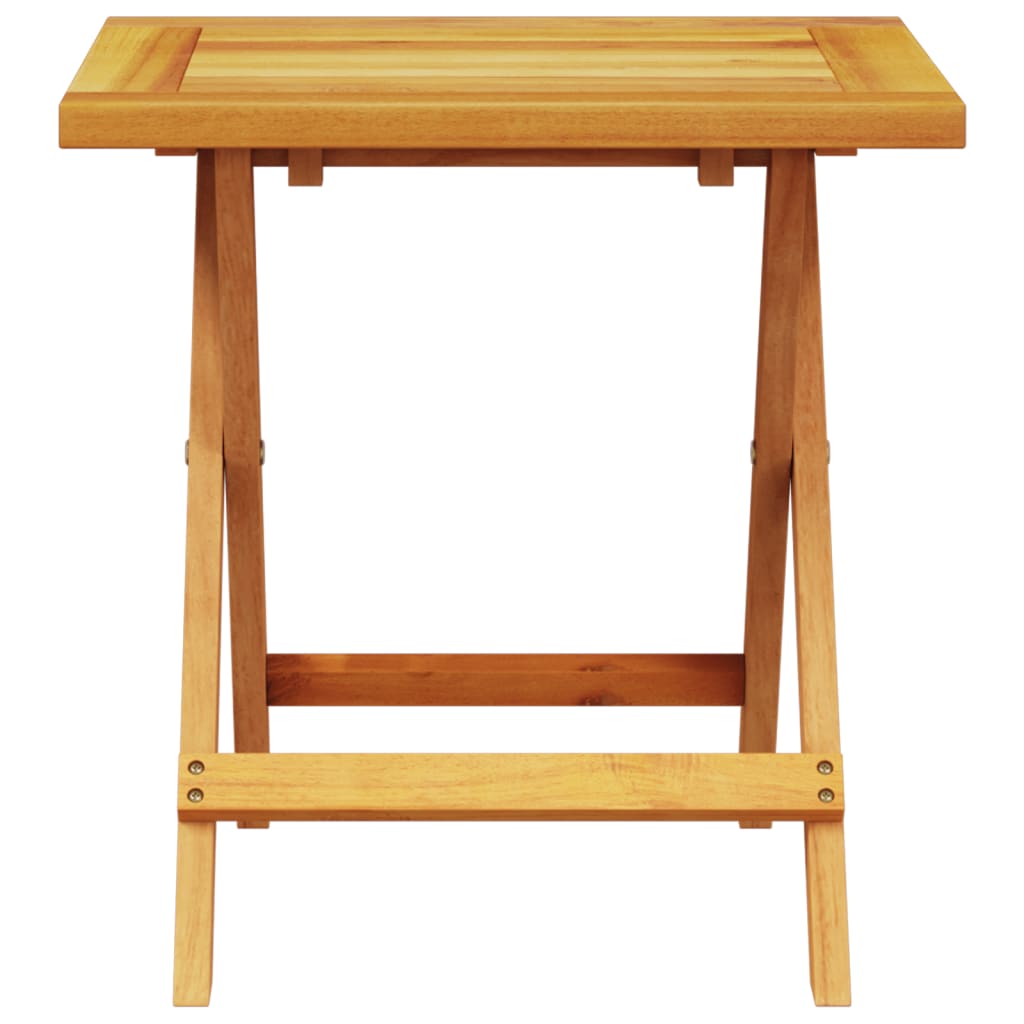 Sun lounger with cushion and solid acacia wood table