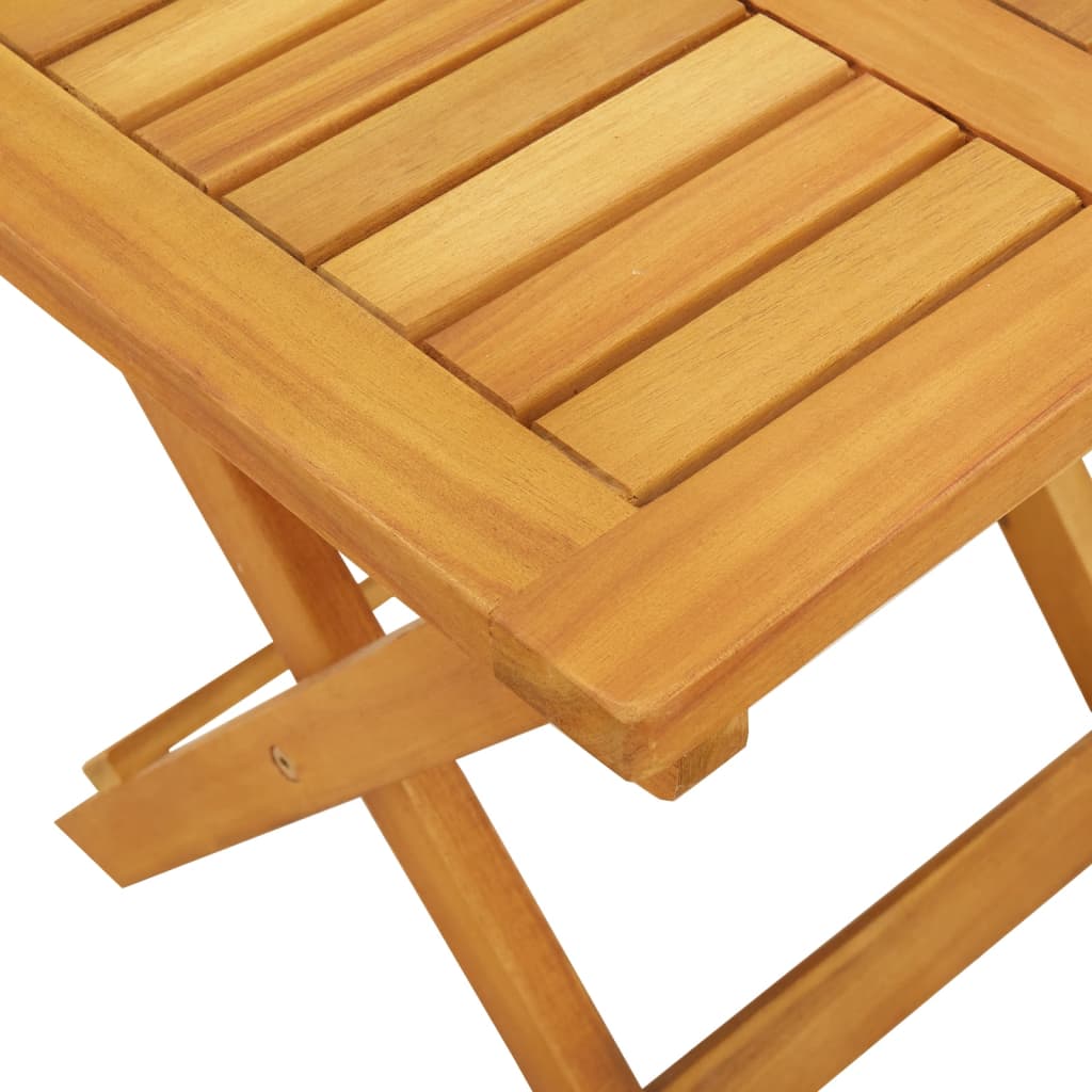 2 pcs sun loungers with table solid acacia wood