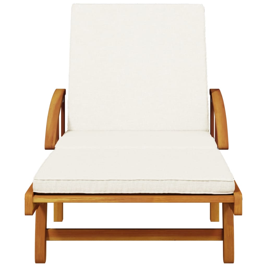 Sun loungers with cushions 2 pcs 200x68x83 cm solid acacia
