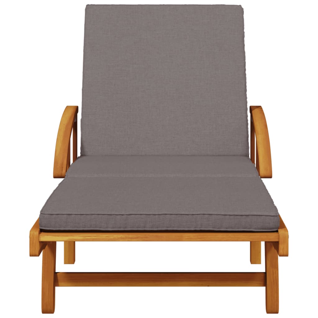 Sun loungers with cushions 2 pcs 200x68x83 cm solid acacia