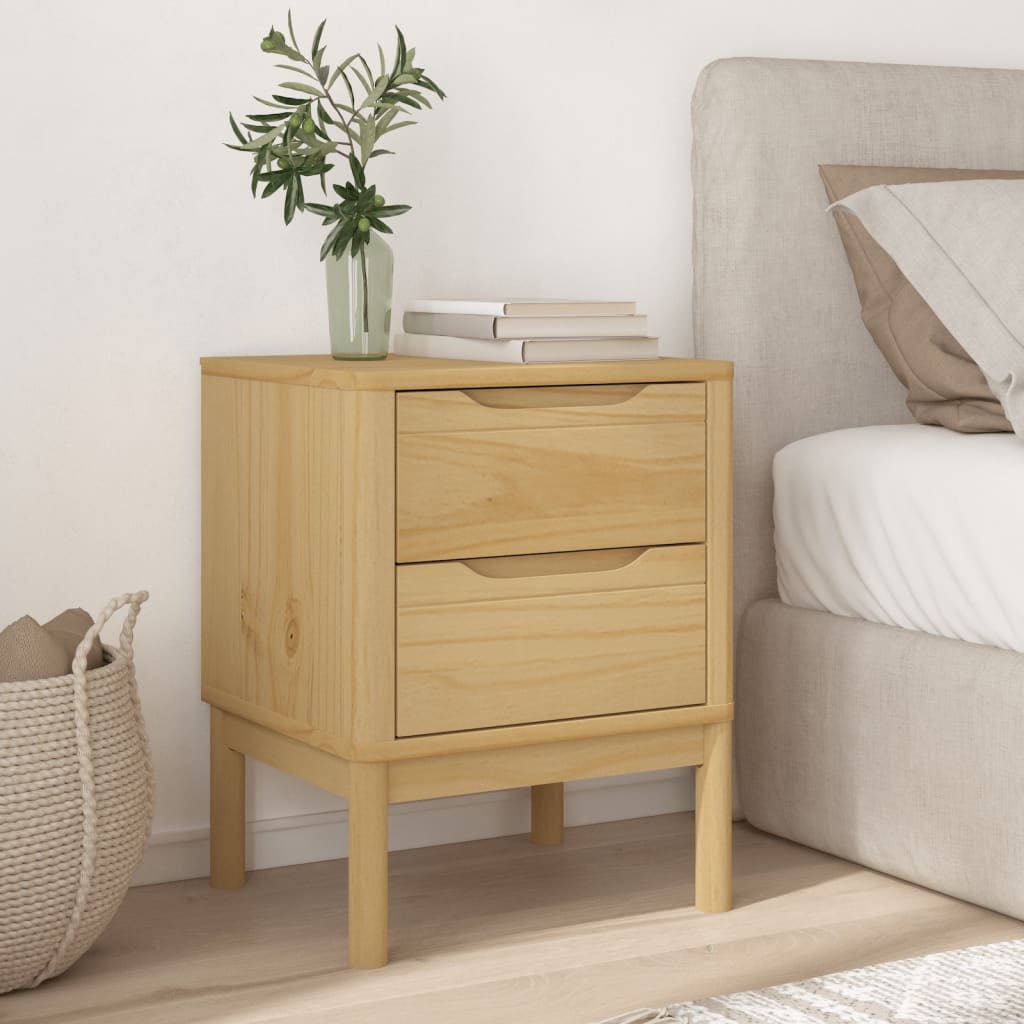 Bedside table 45x39x57 cm solid pine honey brown