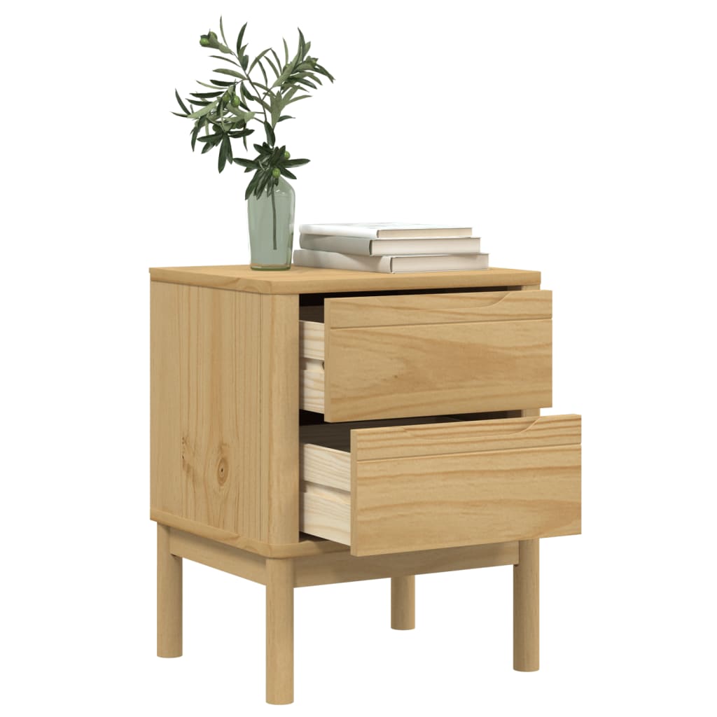 Bedside table 45x39x57 cm solid pine honey brown