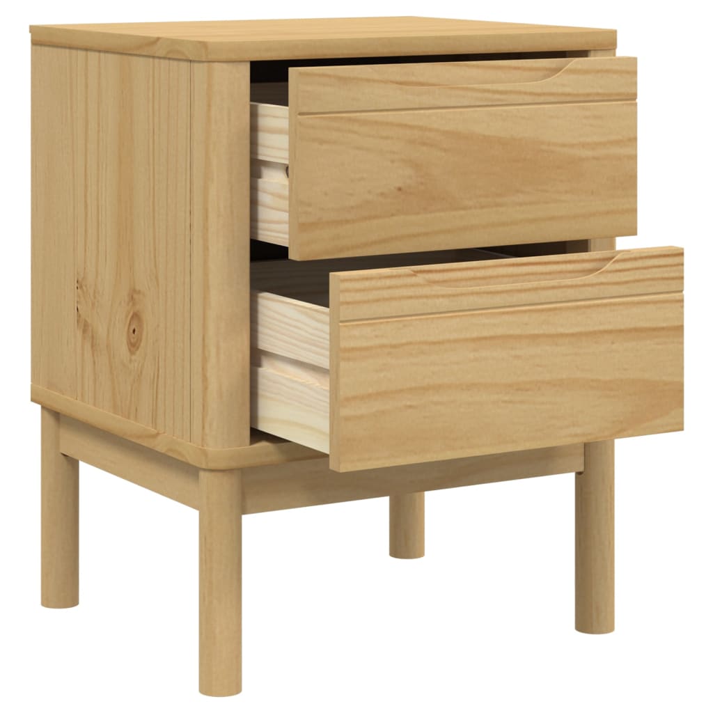 Bedside table 45x39x57 cm solid pine honey brown