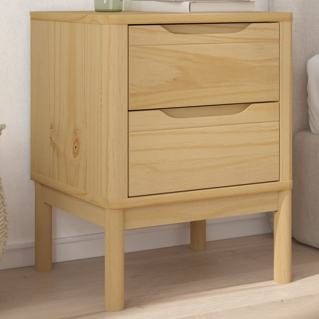 Bedside table 45x39x57 cm solid pine honey brown