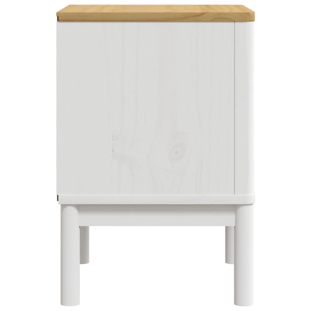 Bedside table 45x39x57 cm solid pine wood white