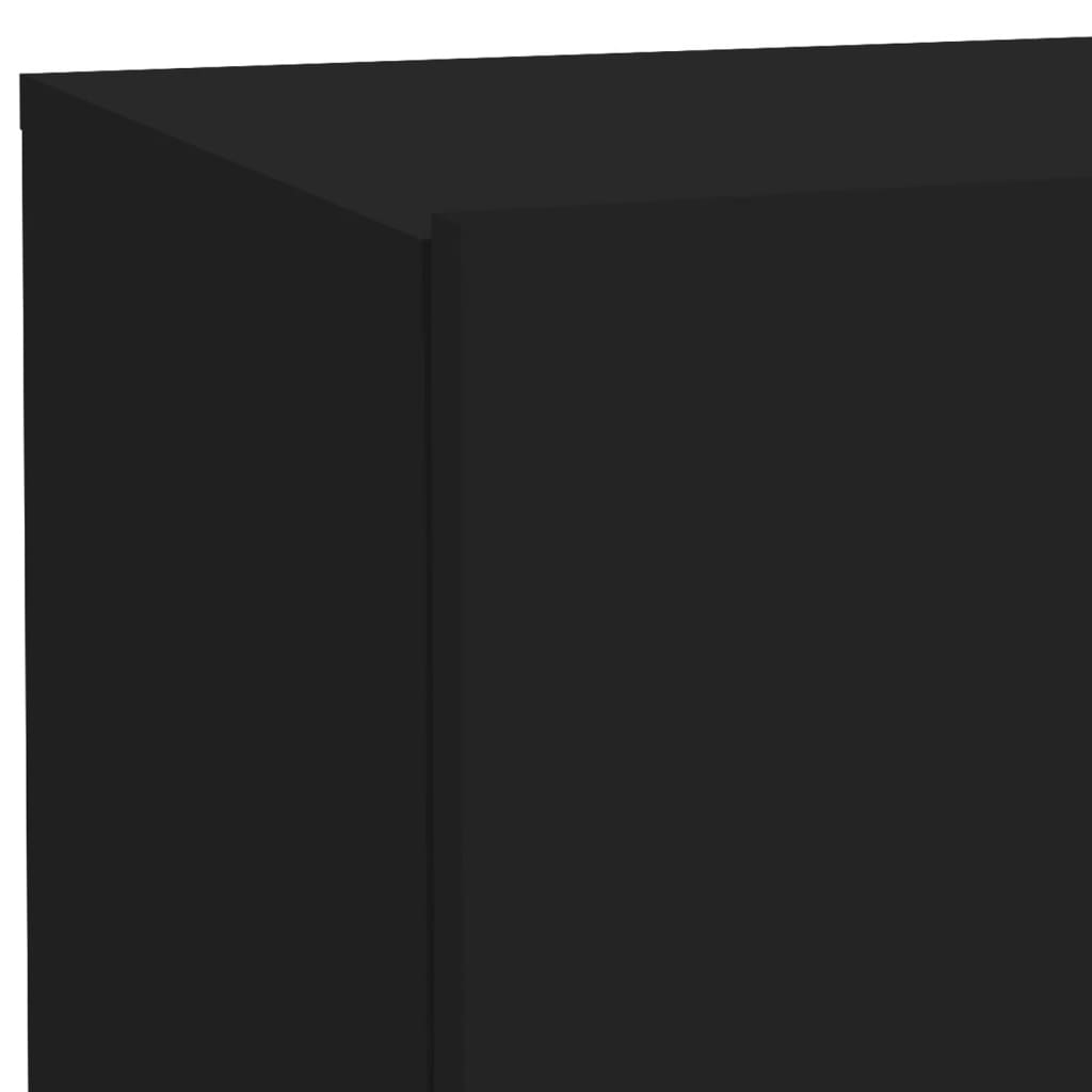 Mesa de cabeceira com luzes LED 70x36x40,5 cm preto