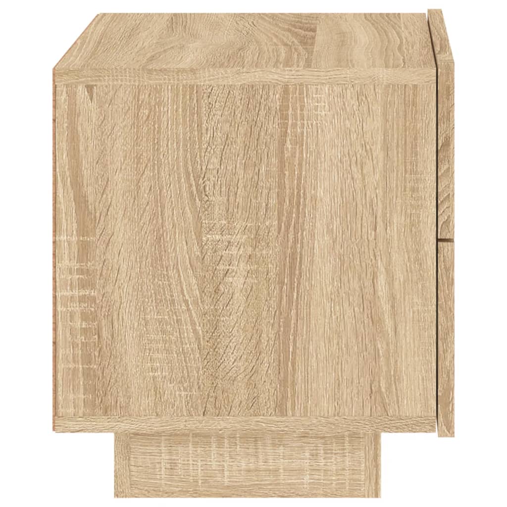 Mesa de cabeceira com luzes LED 70x36x40,5 cm carvalho sonoma