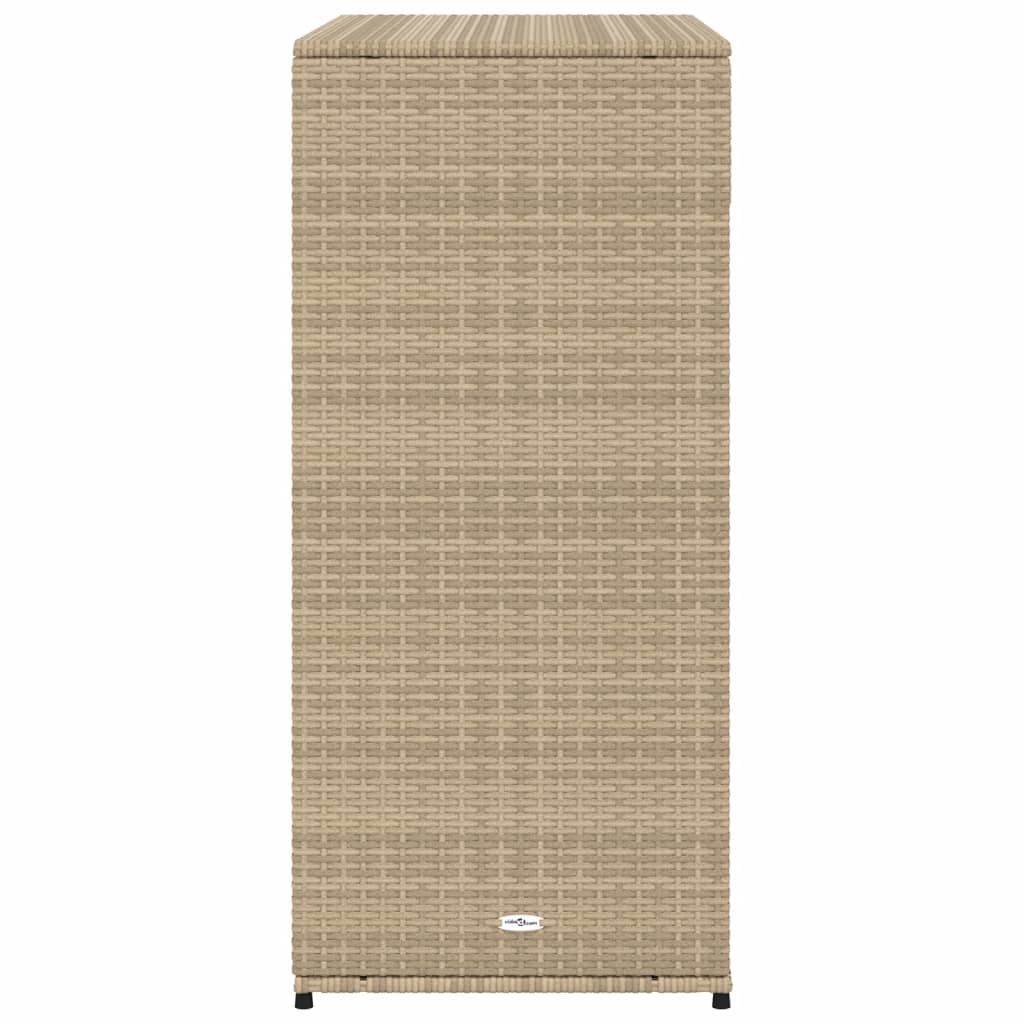 Garden storage cabinet 105x55x113 cm PE wicker beige