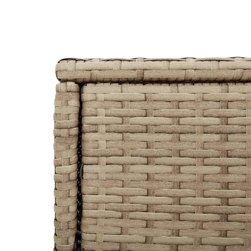 Garden storage cabinet 105x55x113 cm PE wicker beige