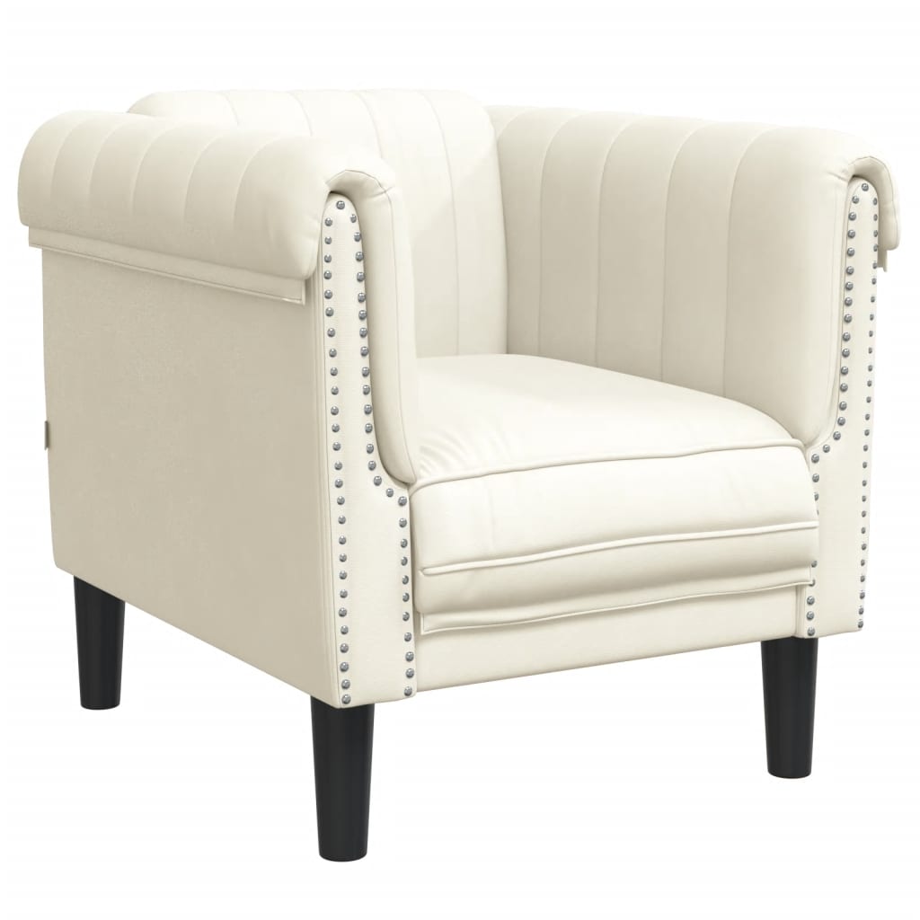 3 pcs cream color velvet sofa set