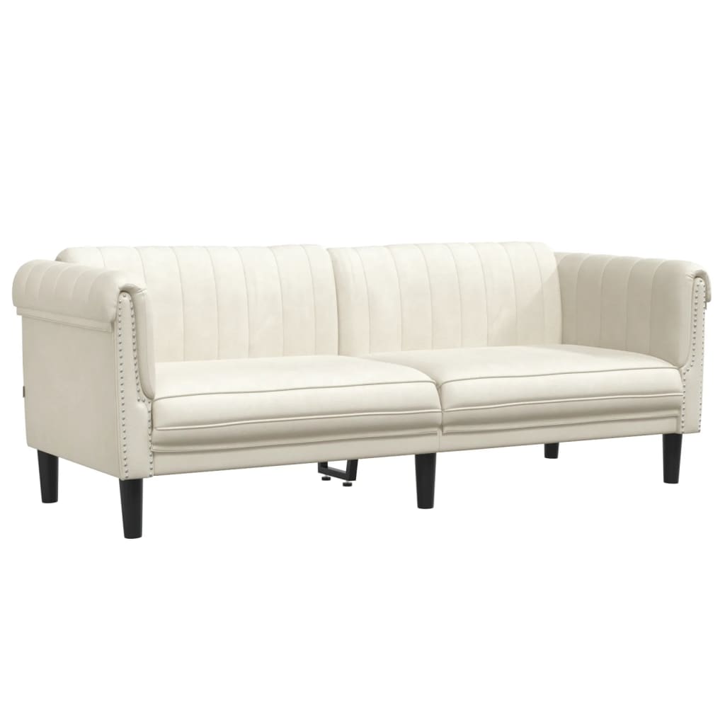 3 pcs cream color velvet sofa set