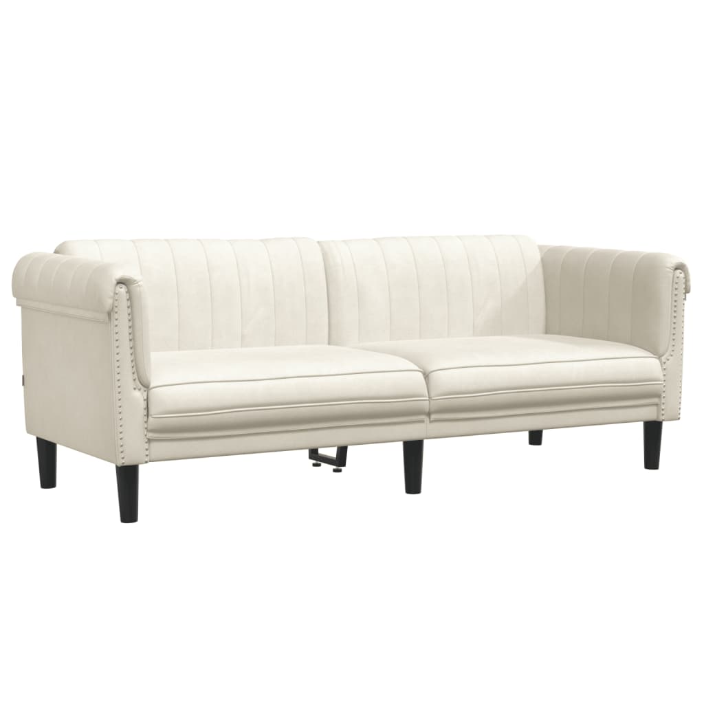 3 pcs cream color velvet sofa set