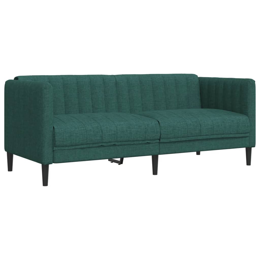 3 pcs dark green fabric sofa set