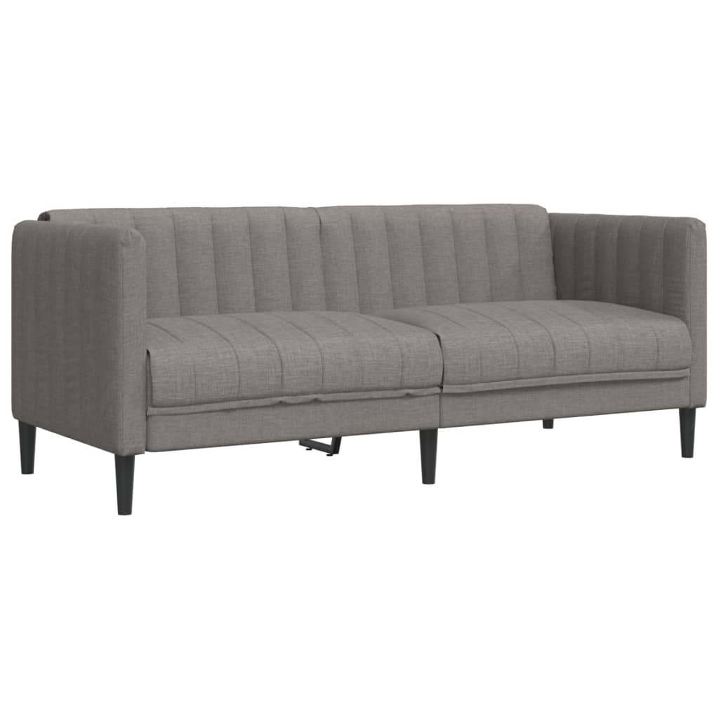 3 pcs sofa set grey-brown fabric