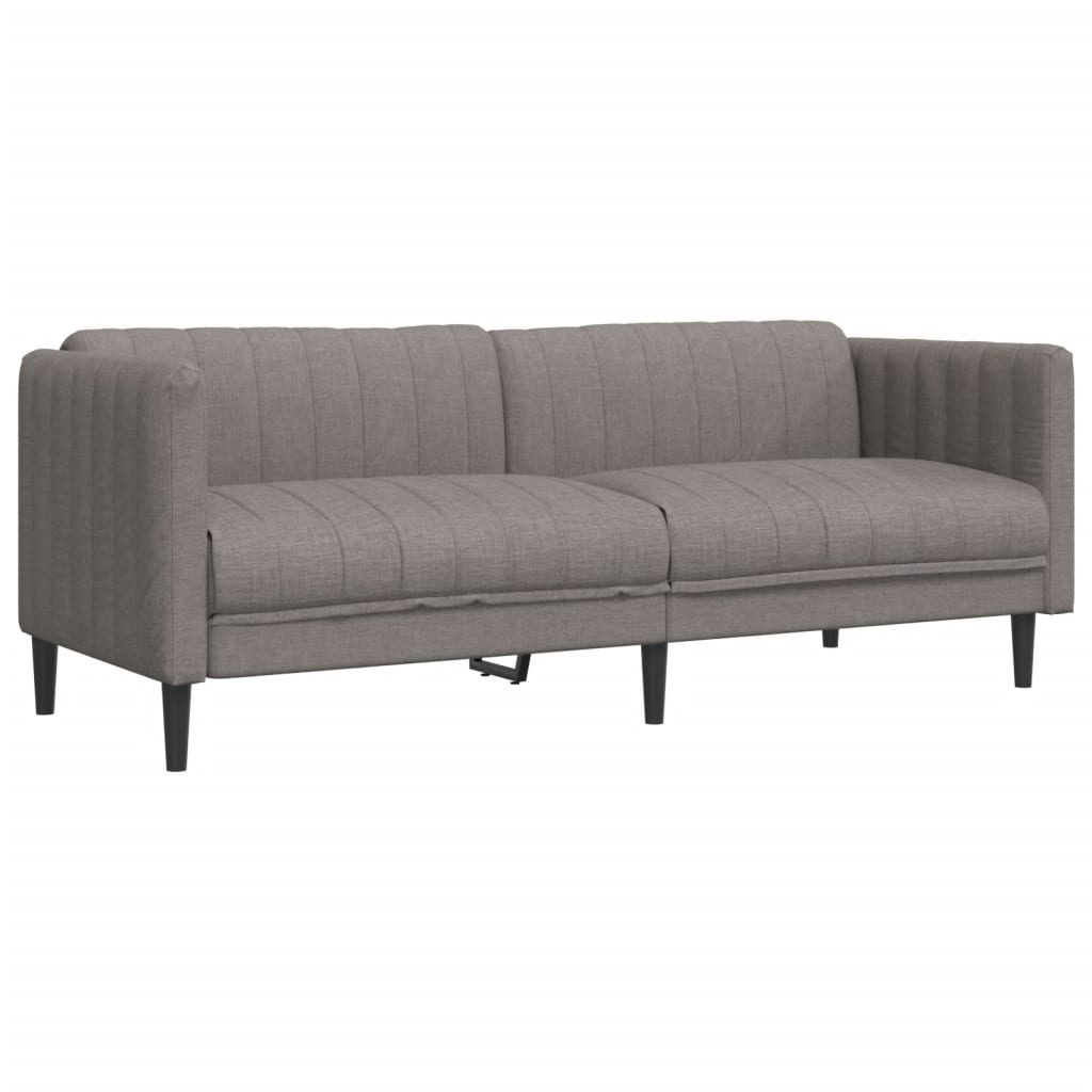 3 pcs sofa set grey-brown fabric