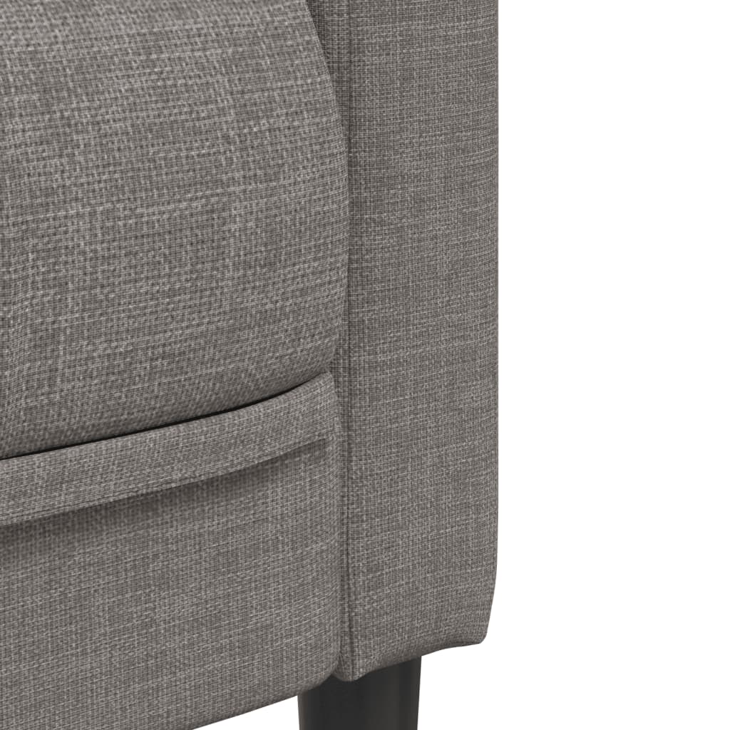 3 pcs sofa set grey-brown fabric