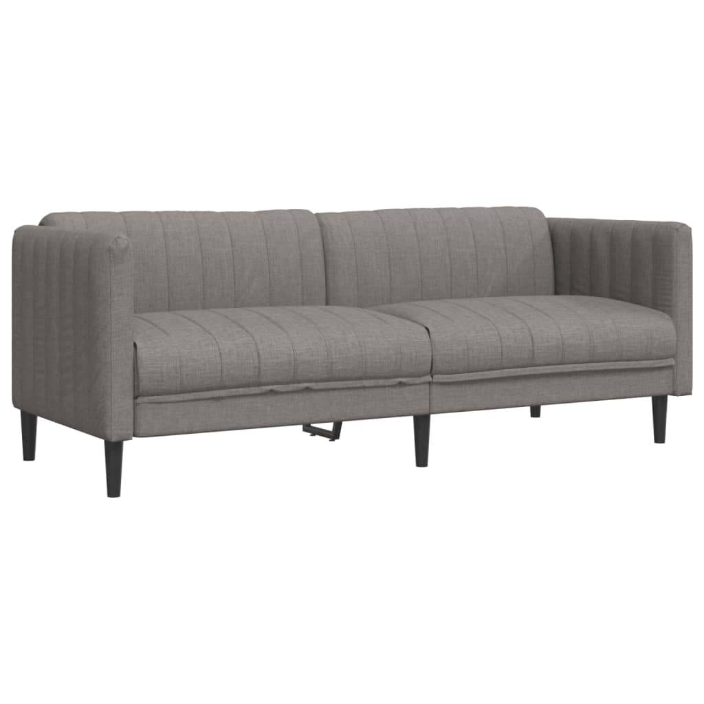 2 pcs sofa set grey-brown fabric