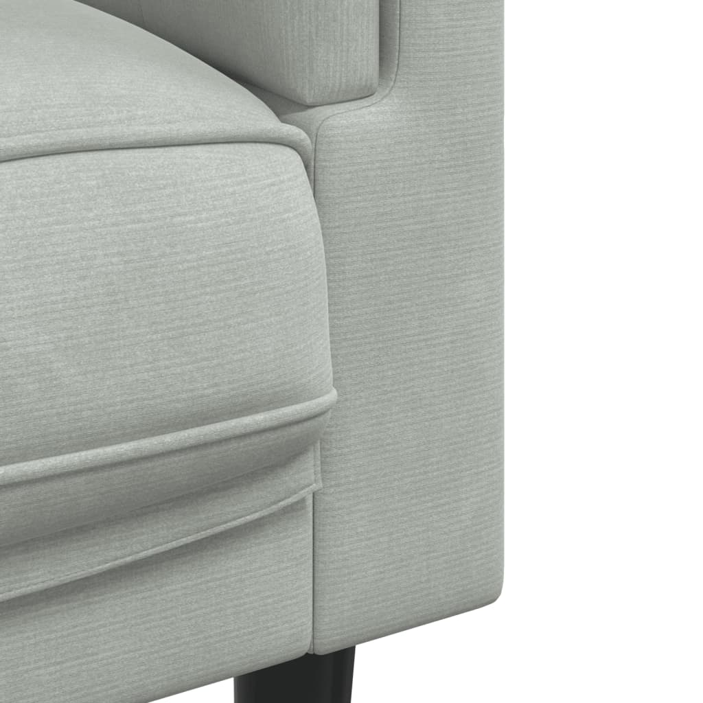 3 pcs sofa set with cushions light grey velvet