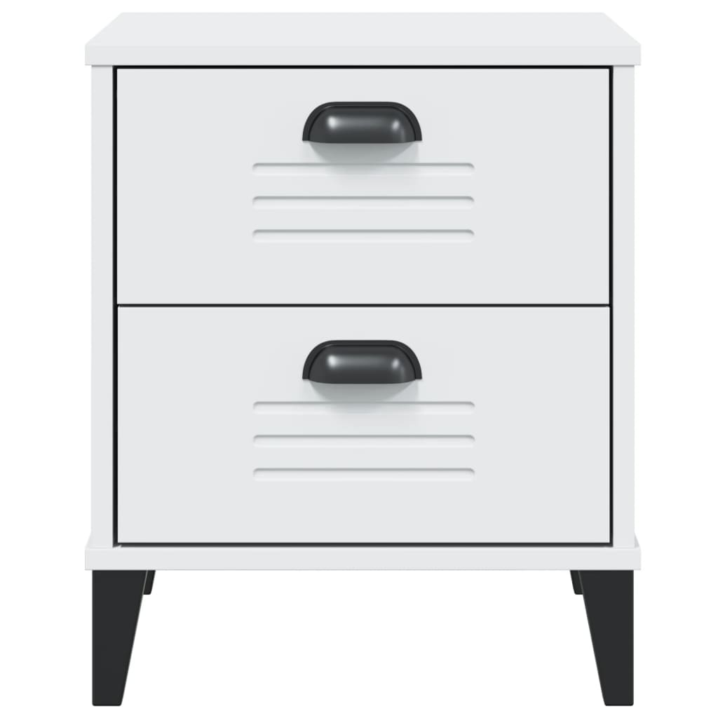 VIKEN bedside table made of white wood