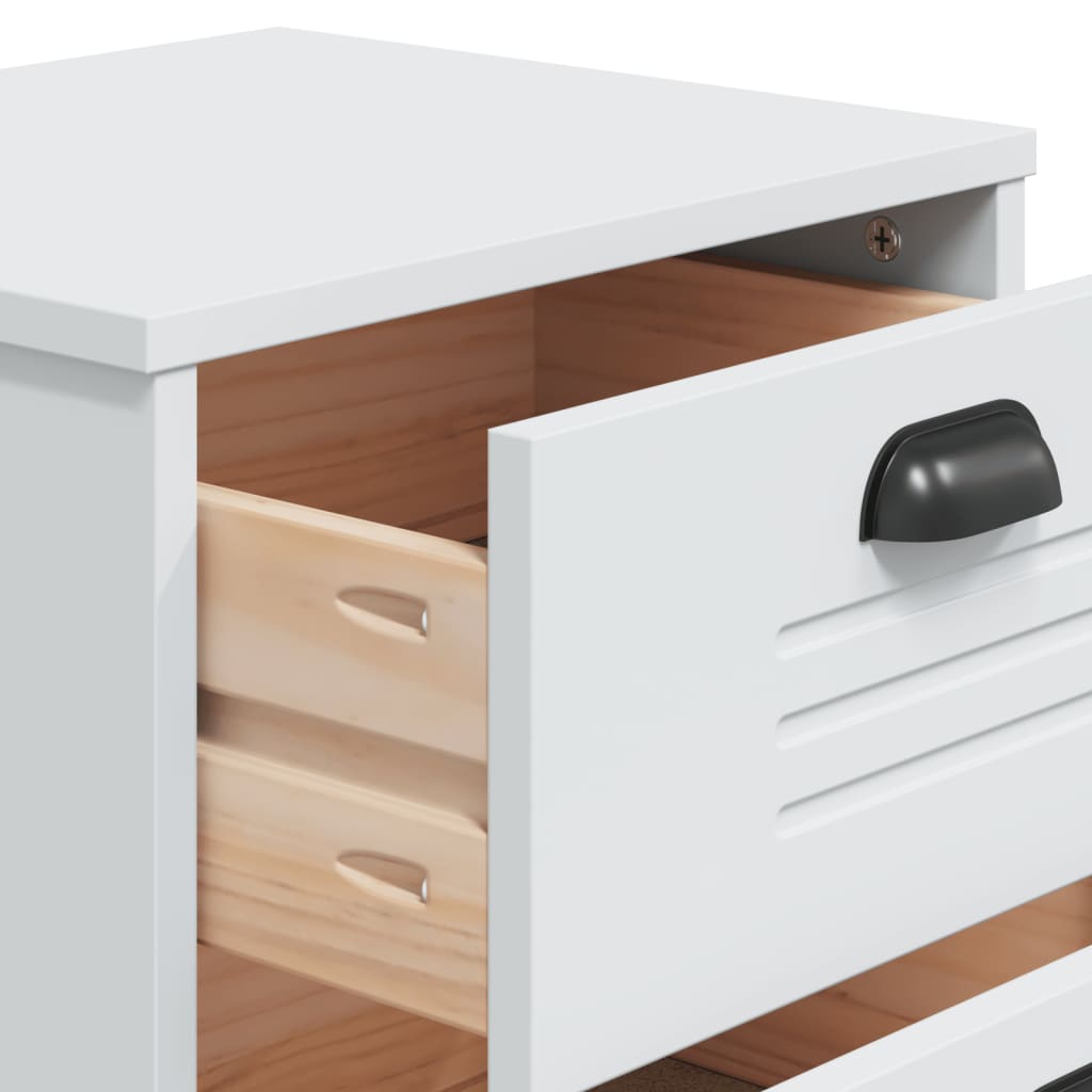 VIKEN bedside table made of white wood