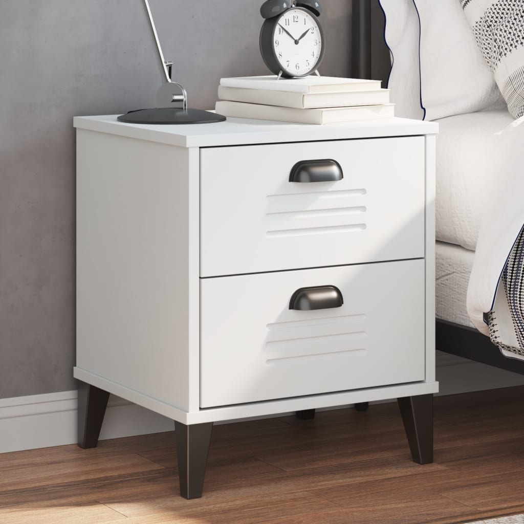 VIKEN bedside table made of white wood