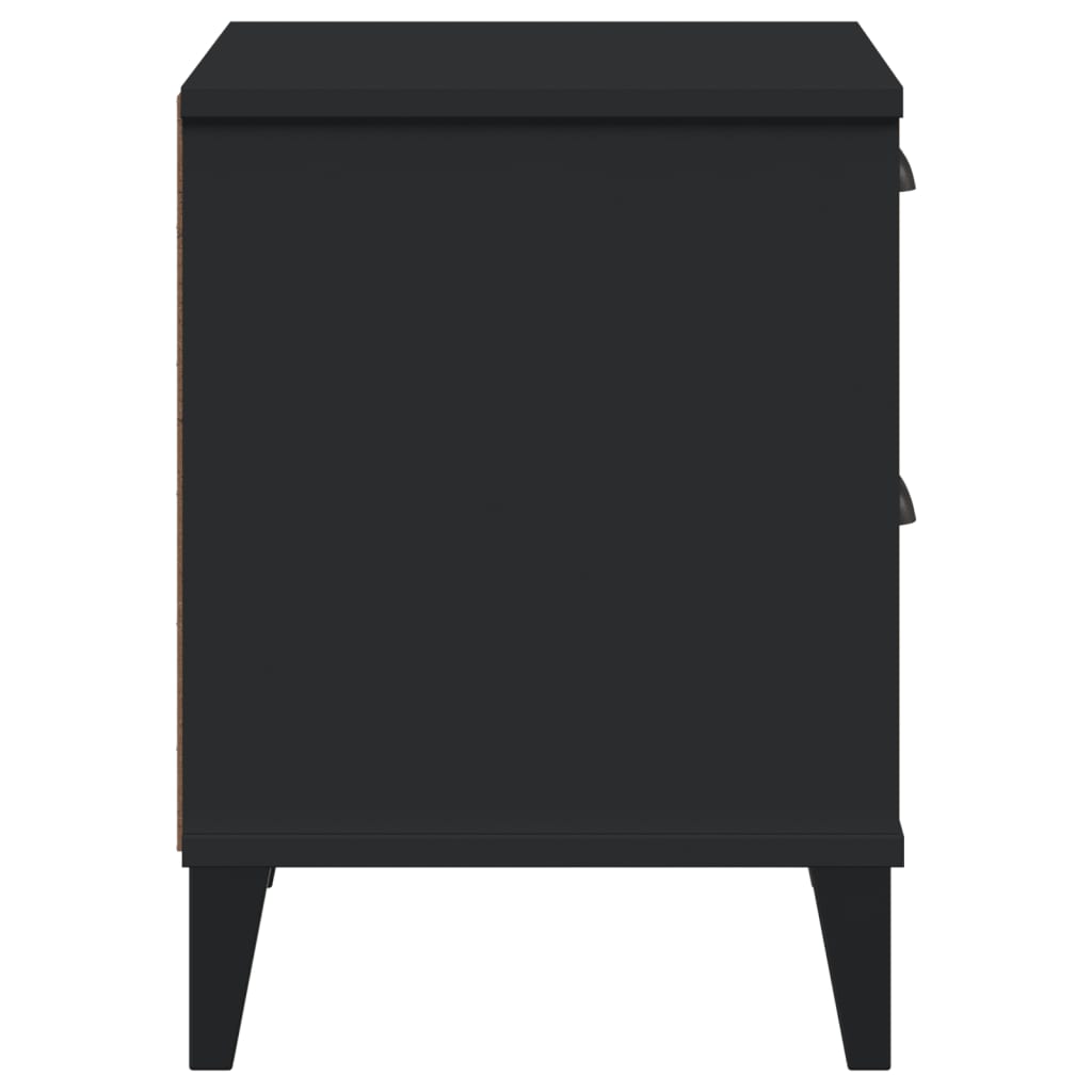 VIKEN bedside table made of black wood