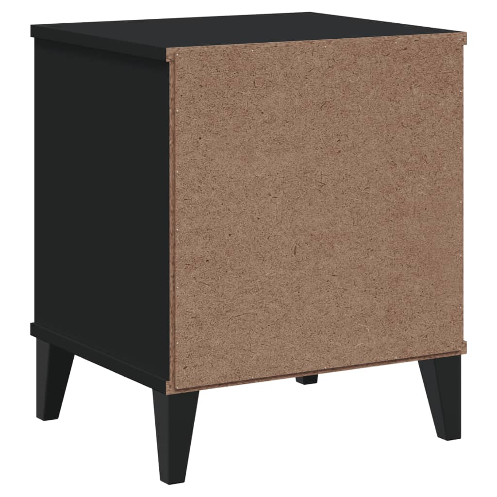 VIKEN bedside table made of black wood