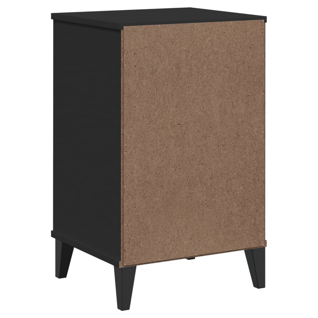 VIKEN bedside table made of black wood