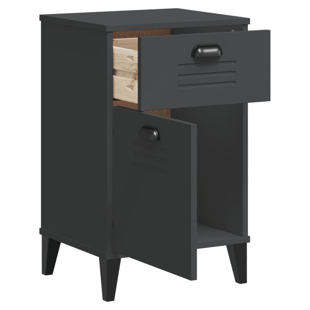 VIKEN bedside table in anthracite grey wood derivatives