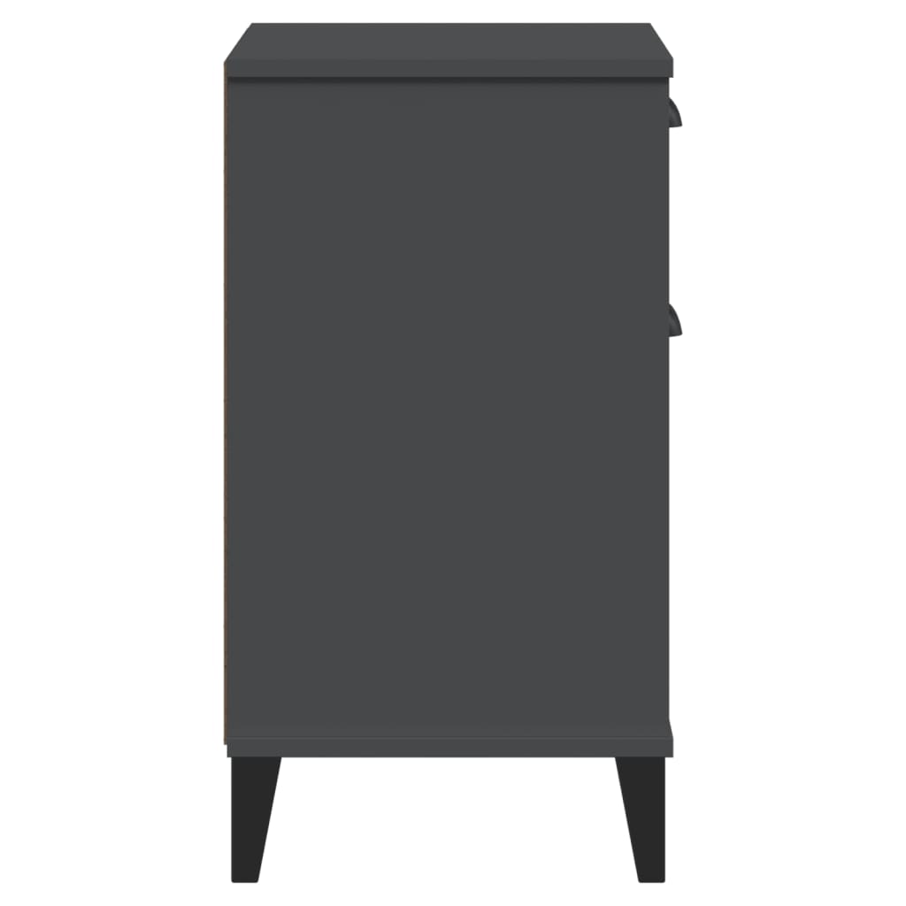 VIKEN bedside table in anthracite grey wood derivatives