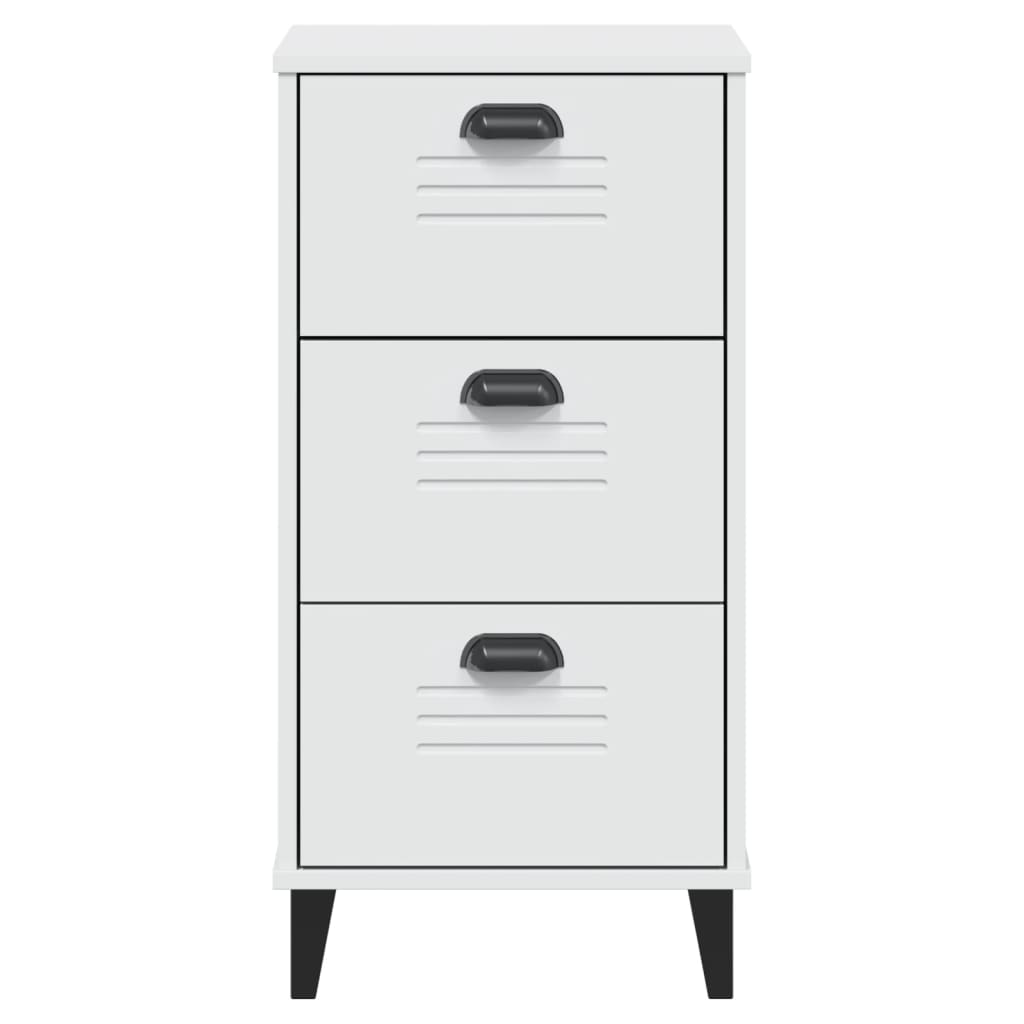 VIKEN bedside table made of white wood