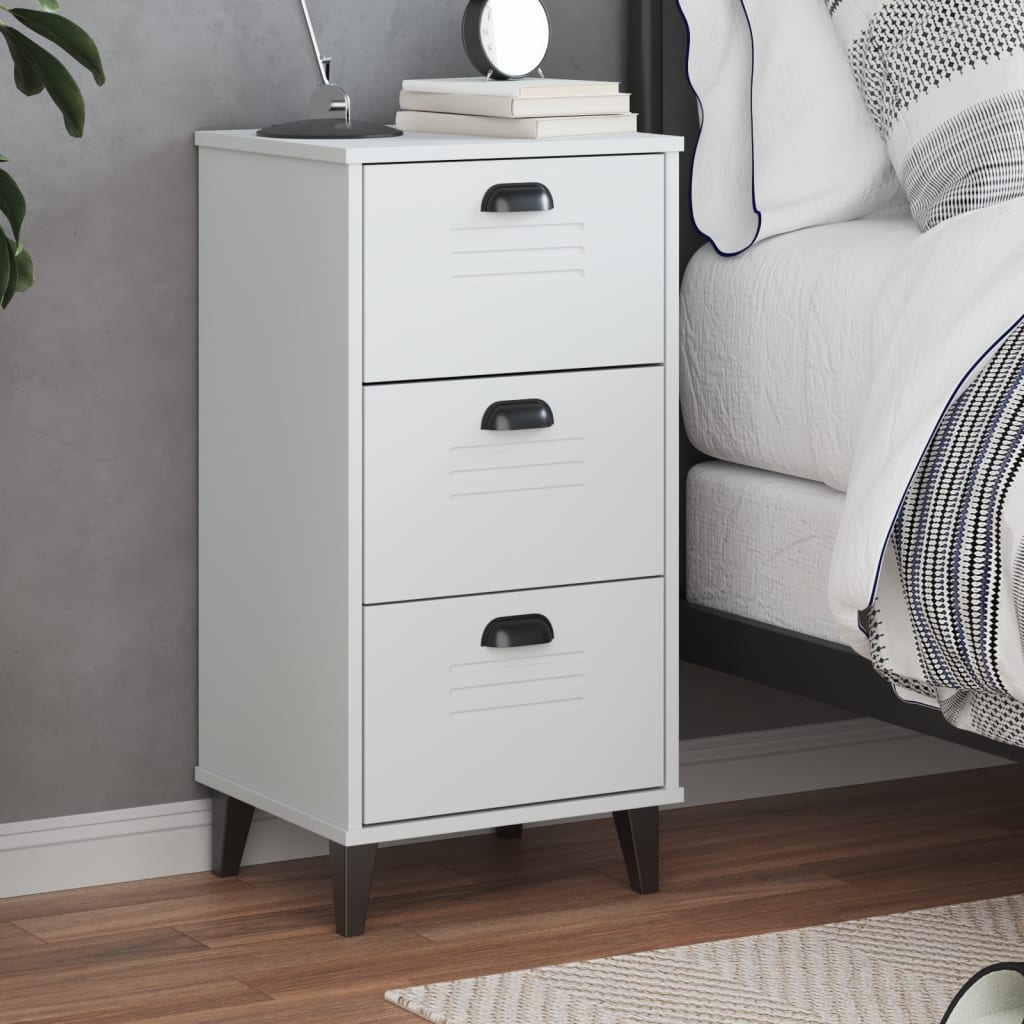 VIKEN bedside table made of white wood