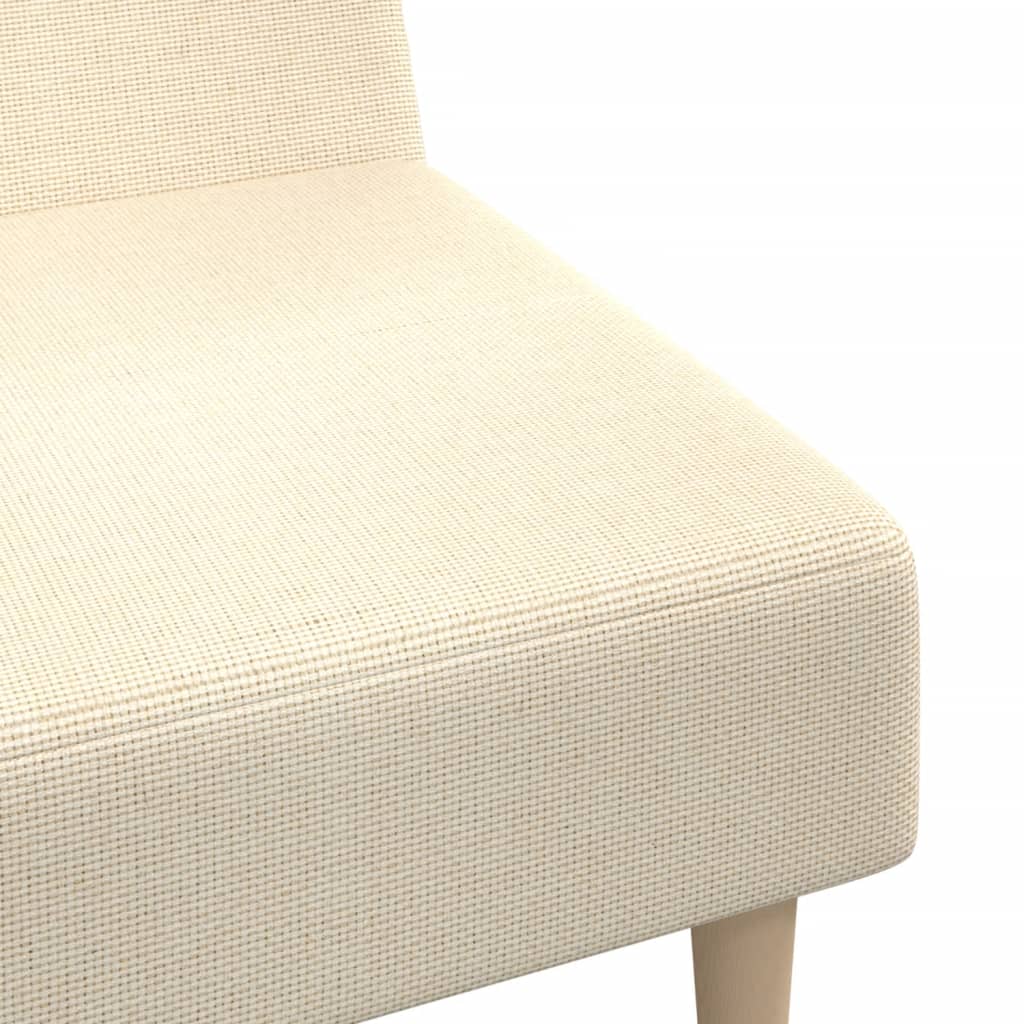 Sofá-cama de 2 lugares tecido cor creme