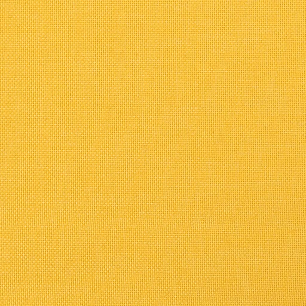 Sofá-cama 2 lugares com duas almofadas tecido amarelo