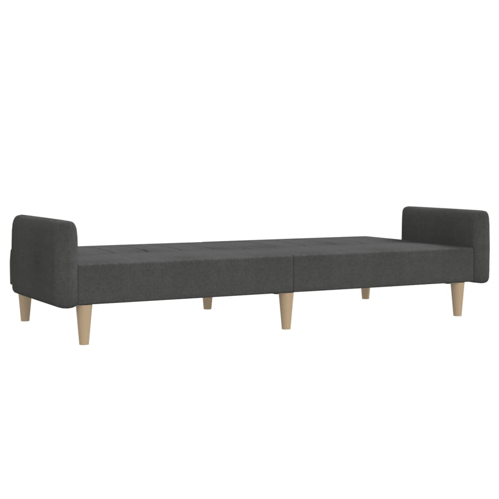 2-seater sofa bed in dark grey fabric