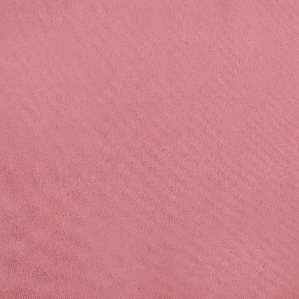 Sofá-cama de 2 lugares veludo rosa