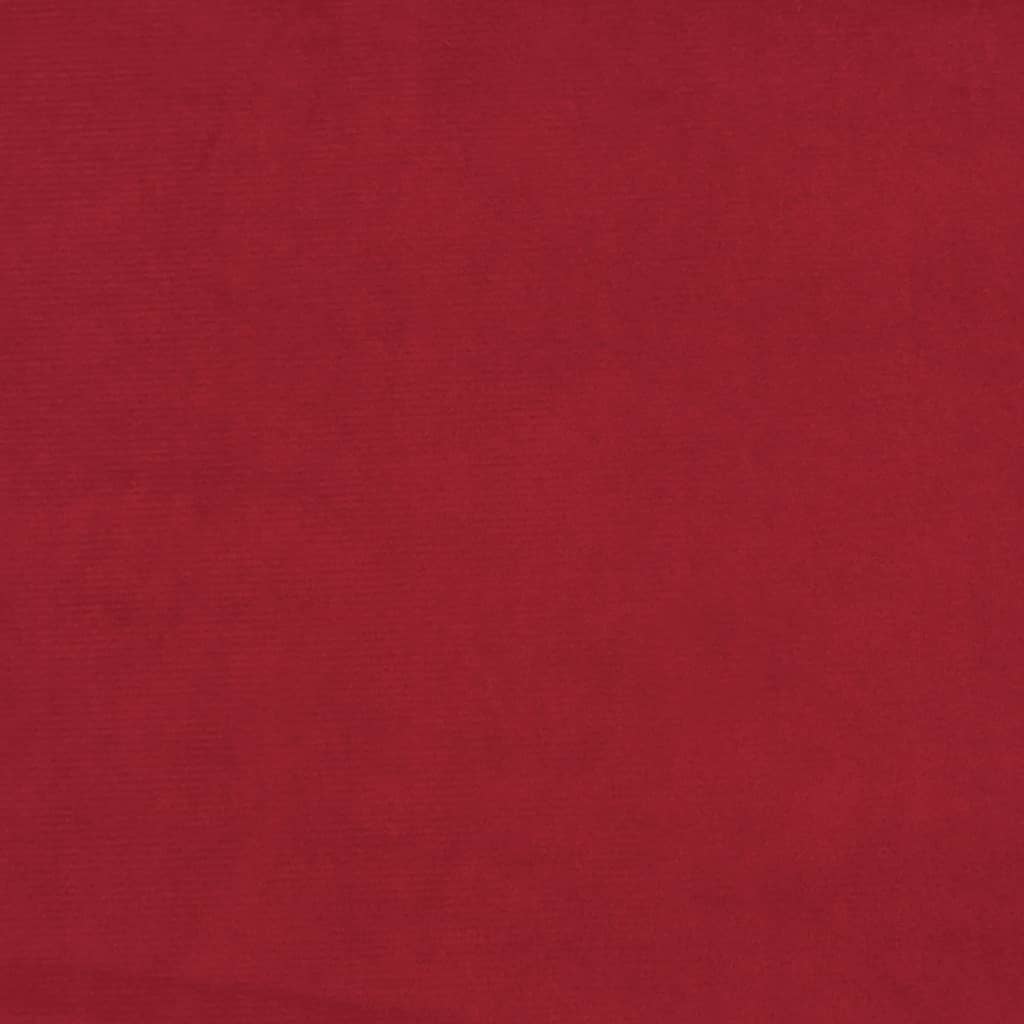 Sofá-cama de 2 lugares veludo vermelho tinto