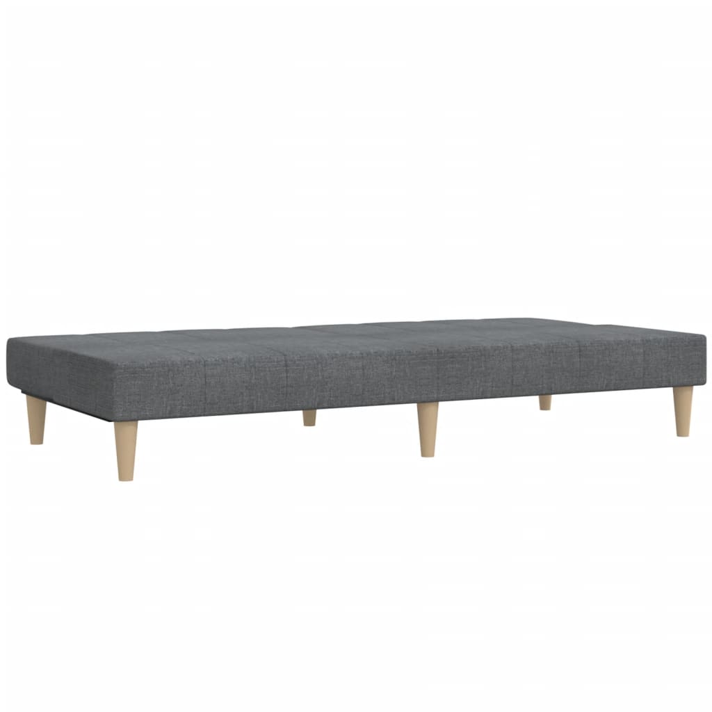 2-seater sofa bed in light grey fabric