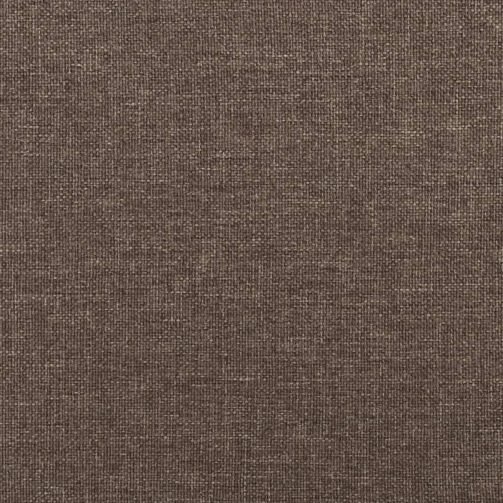 2-seater sofa bed with two cushions in grey-brown fabric