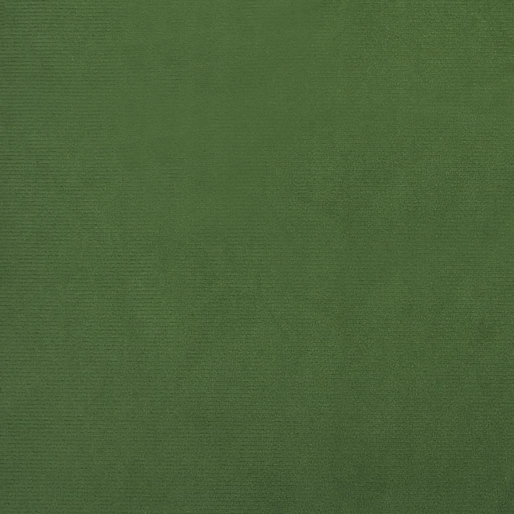 2-seater sofa bed with two dark green velvet cushions